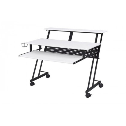 ACME Suitor Music Recording Studio Desk - White and Black