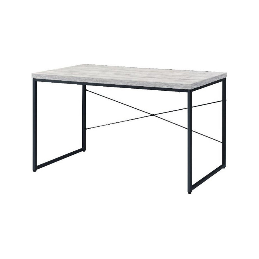 ACME Jurgen Desk - Antique White and Black