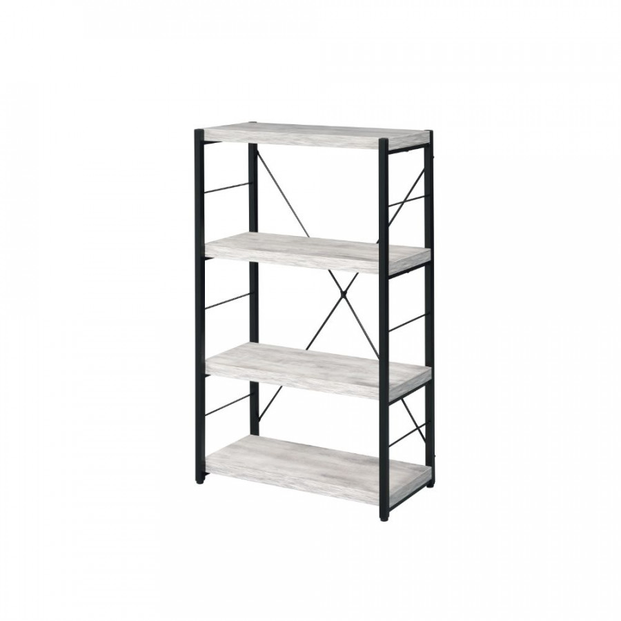 ACME Jurgen Bookshelf - Antique White and Black