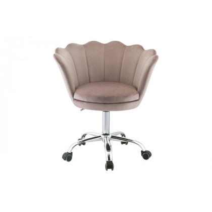 ACME - Micco Office Chair in Rose Quartz/Chrome