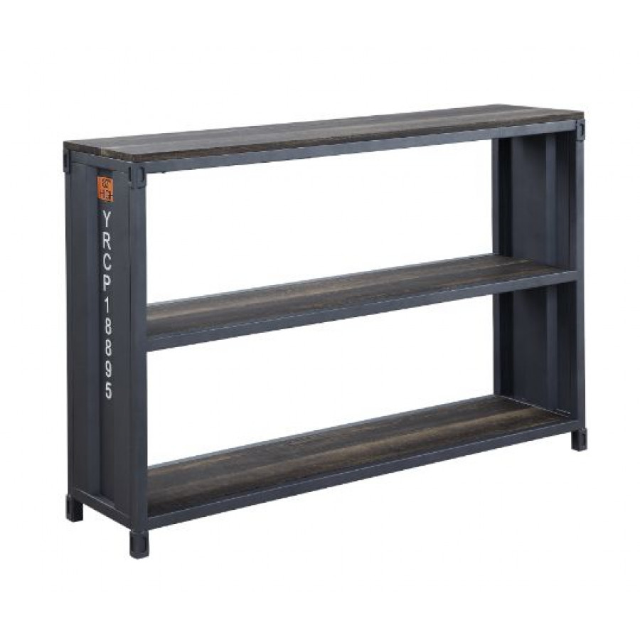 ACME - Cargo Bookshelf in Weathered Oak/Gunmetal
