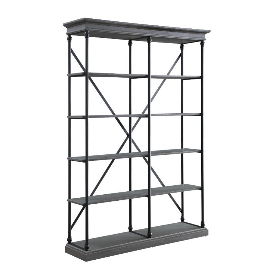 ACME Rukia Bookshelf - Gray/Black