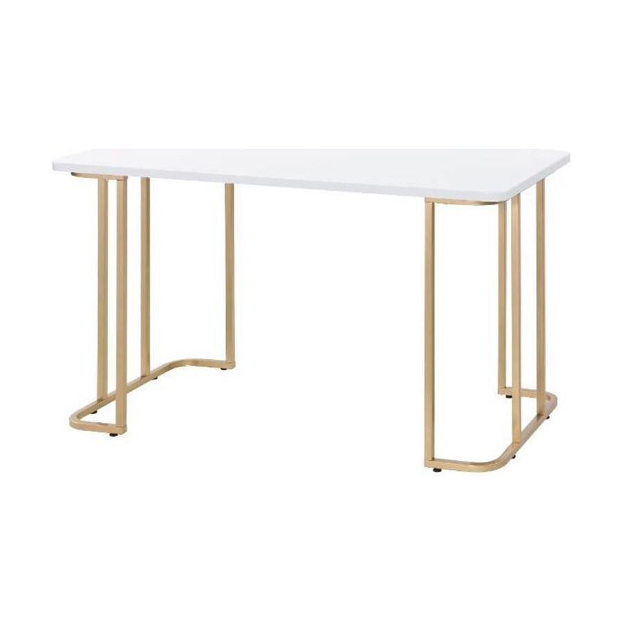 ACME - Estie Writing Desk  (Same AC00902) in White/Gold