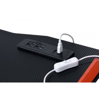 ACME - Dragi Gaming Desk with USB in Black/Red