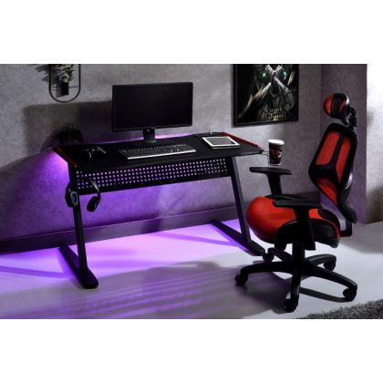 ACME - Dragi Gaming Desk with USB in Black/Red