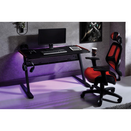 ACME - Dragi Gaming Desk with USB in Black/Red