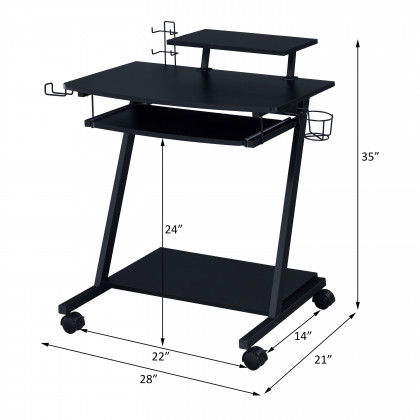 ACME - Ordrees Gaming Desk in Black