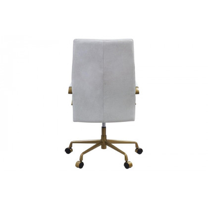 ACME Duralo Office Chair - Vintage White Top Grain Leather