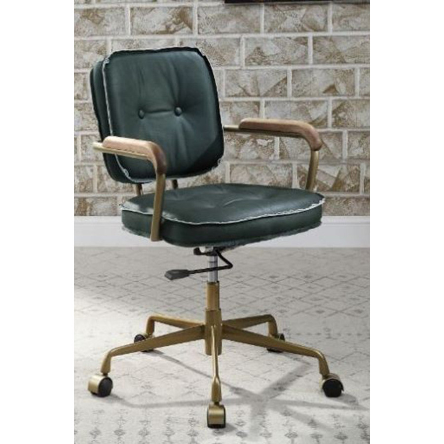 ACME Siecross Office Chair - Emerald Green Leather