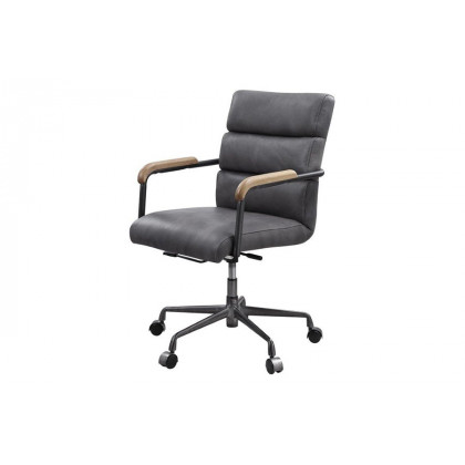 ACME Halcyon Office Chair - Gray Top Grain Leather
