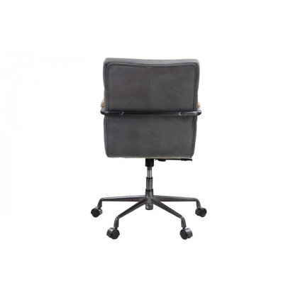 ACME Halcyon Office Chair - Gray Top Grain Leather