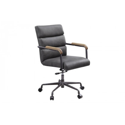 ACME Halcyon Office Chair - Gray Top Grain Leather