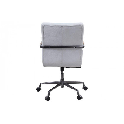 ACME Halcyon Office Chair - Vintage White Top Grain Leather
