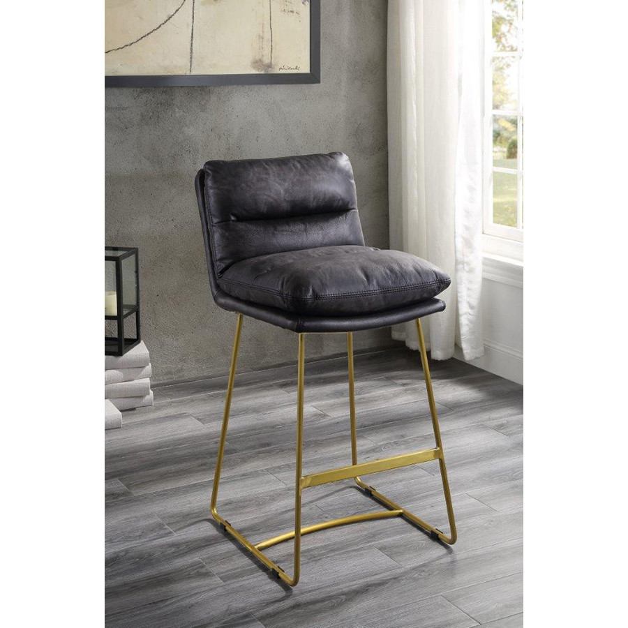 ACME - Alsey Counter Height Chair in Vintage Black