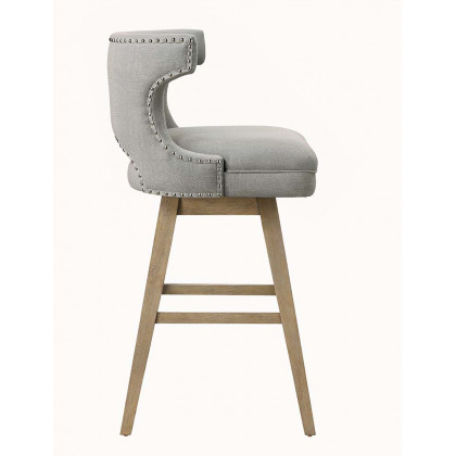 ACME - Everett Bar Chair in Oak