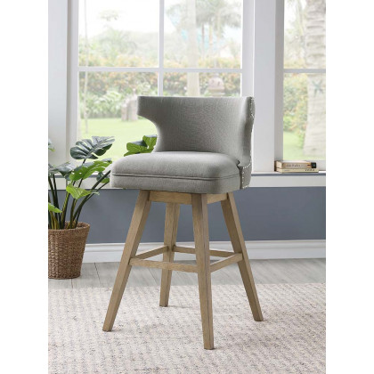 ACME - Everett Bar Chair in Oak