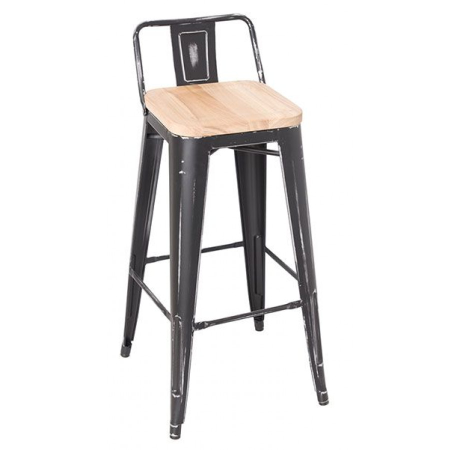 ACME - Gaius Bar Chair (Set of 2) in Black