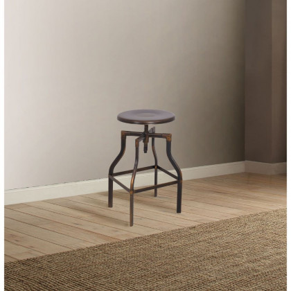 ACME - Xena Adjustable Stool with Swivel in Antique Copper