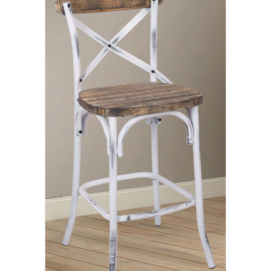 ACME Zaire Bar Chair - Antique White
