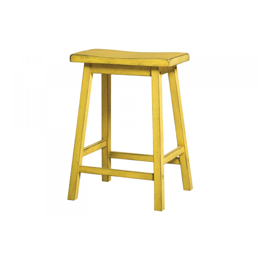 ACME Gaucho Counter Height Stool Set of 2 - Antique Yellow