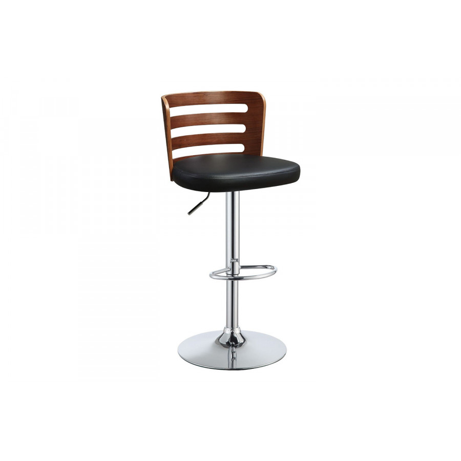 ACME - Camila Adjustable Stool with Swivel in Black/Walnut (96747)