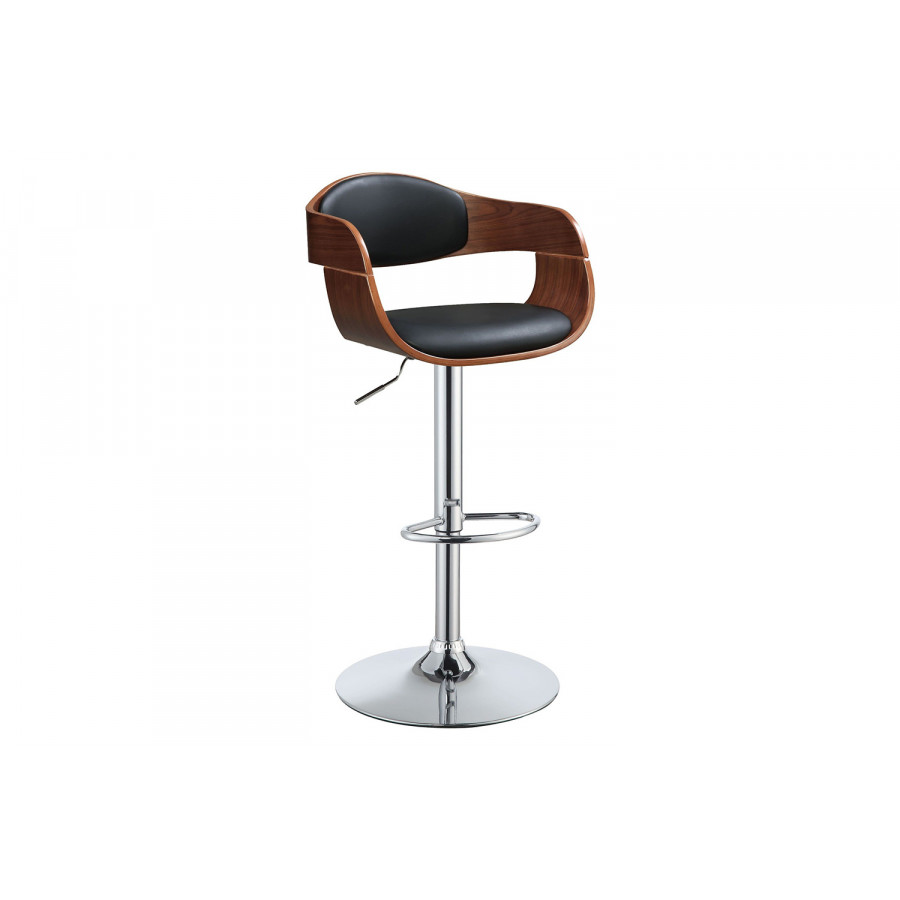 ACME - Camila Adjustable Stool with Swivel in Black/Walnut (96753)