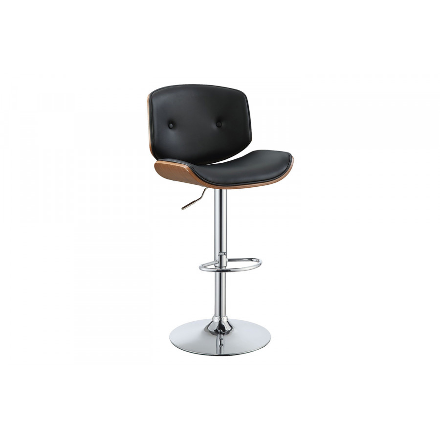 ACME - Camila Adjustable Stool with Swivel in Black/Walnut (96756)