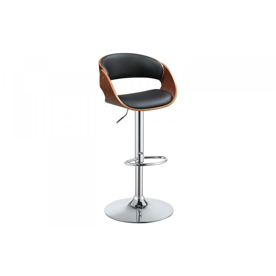ACME - Camila Adjustable Stool with Swivel in Black/Walnut (96757)