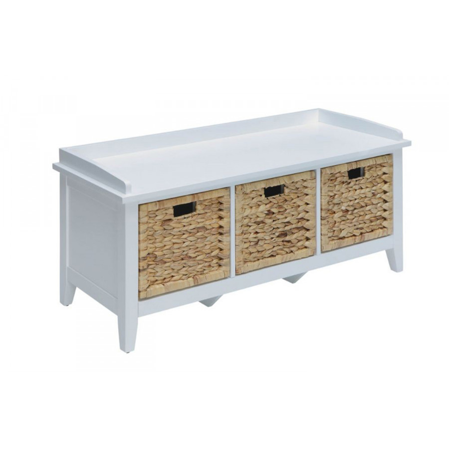 ACME Flavius Bench with Storage - White
