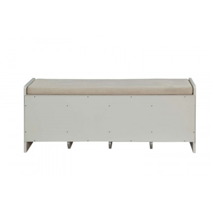 ACME - Berci Bench with Storage in Beige/White