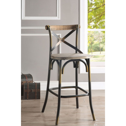 ACME - Zaire Antique Bar Chair