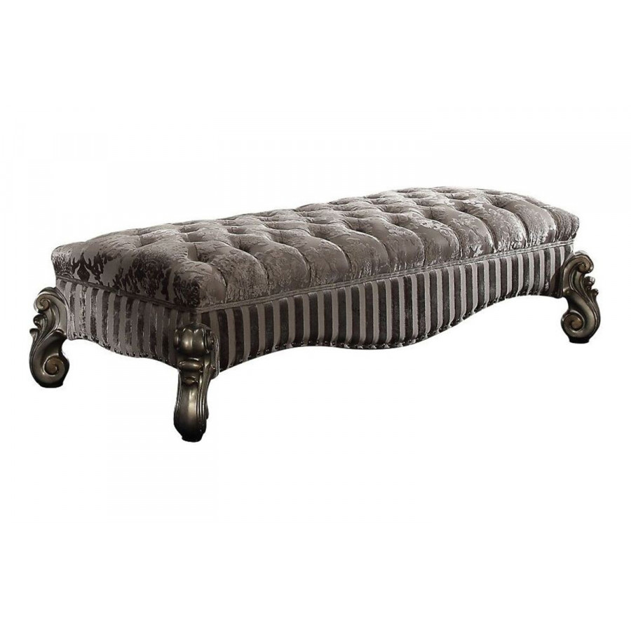 ACME Versailles Bench - Antique Platinum Silver