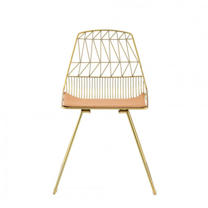 ACME - Fantasia Side Chair (Set of 2) in Whiskey/Gold