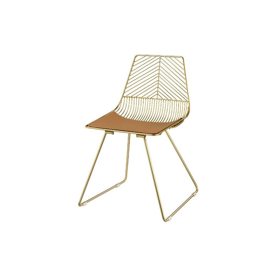 ACME - Faina Side Chair (Set-2) in Whiskey/Gold