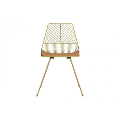 ACME - Faina Side Chair (Set-2) in Whiskey/Gold