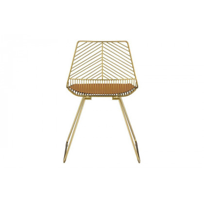 ACME - Faina Side Chair (Set-2) in Whiskey/Gold