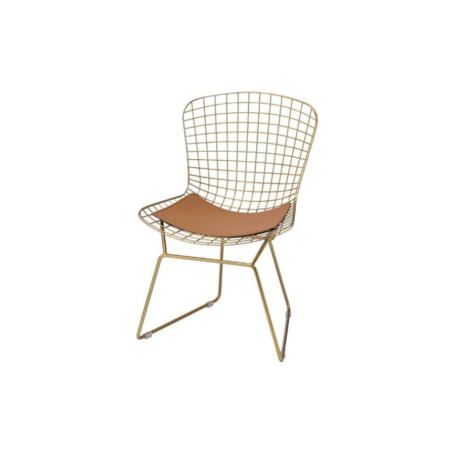 ACME - Achellia Side Chair (Set-2) in Whiskey/Gold