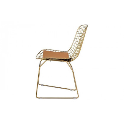 ACME - Achellia Side Chair (Set-2) in Whiskey/Gold