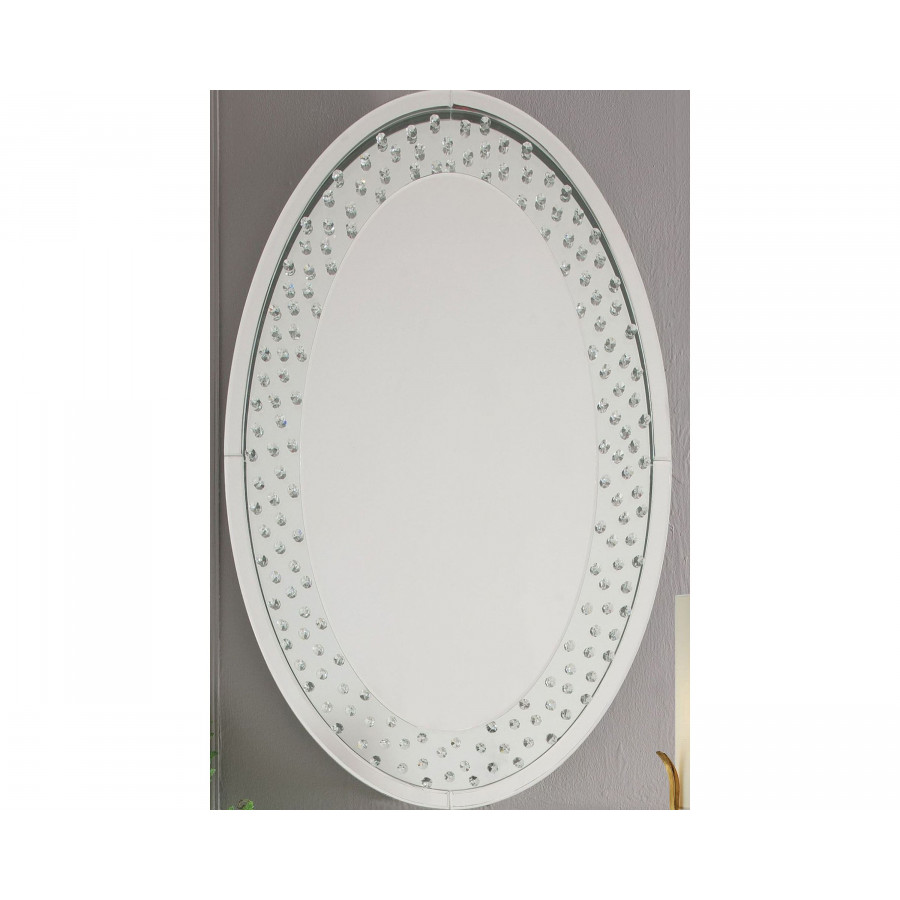 ACME - Nysa Accent Decor in Mirrored/Faux Crystals