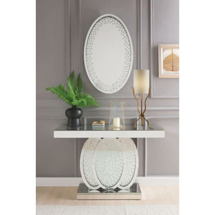 ACME - Nysa Accent Decor in Mirrored/Faux Crystals