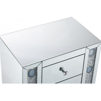 ACME - Sonia Accent Table in Mirrored/Faux Agate Stone