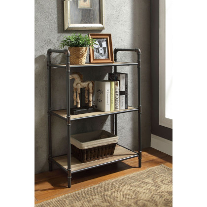 ACME - Itzel Antique Oak and Sandy Gray Bookshelf