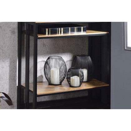 ACME - Winam Accent Table in Antique Oak/Black