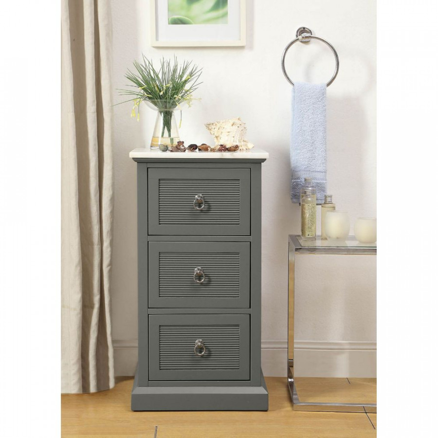 ACME - Swart Cabinet in Marble Top/Gray