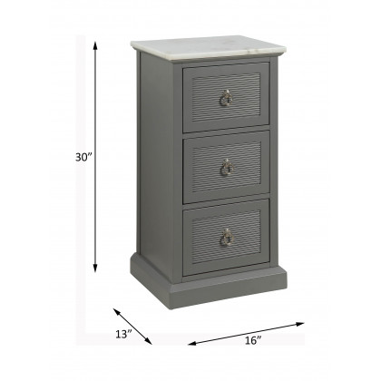 ACME - Swart Cabinet in Marble Top/Gray