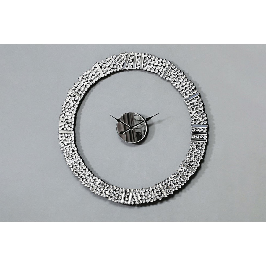 ACME - Kachina Wall Clock in Mirrored/Faux Gems (97611)