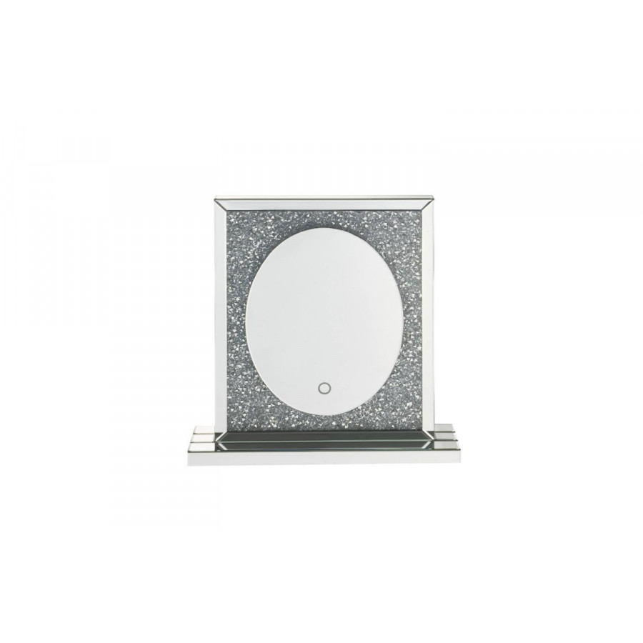 ACME - Noralie Accent Mirror with Led in Mirrored/Faux Diamonds (97707)