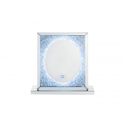 ACME - Noralie Accent Mirror with Led in Mirrored/Faux Diamonds (97707)