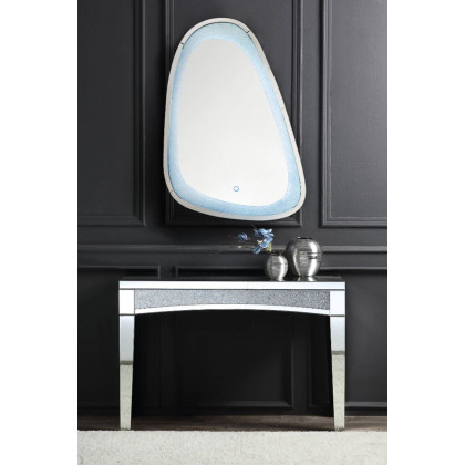 ACME - Noralie Accent Mirror with Led in Mirrored/Faux Diamonds (97708)