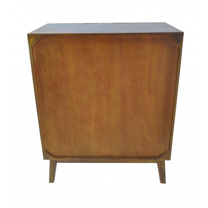 ACME - Calvary Console Table in Gray Stone/Walnut